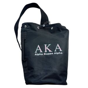 AKA Alpha Kappa Alpha Sorority Bag Black 3-Way Convertible Sling Backpack Duffle